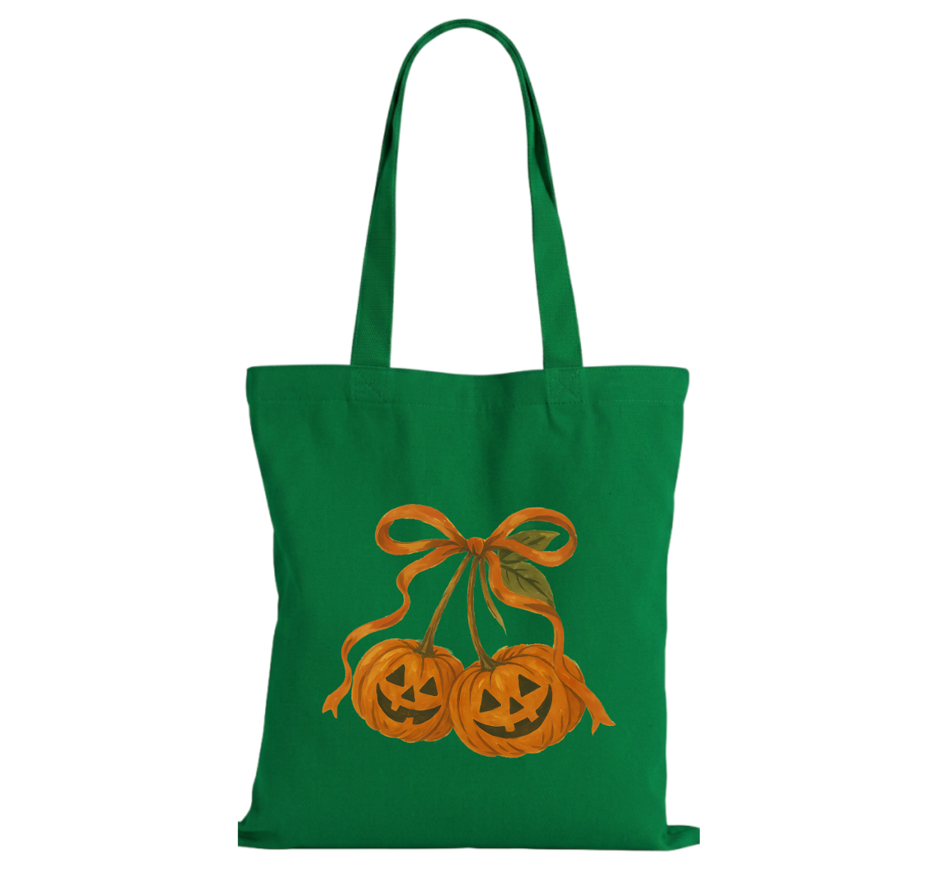 Orange Bow Cotton Tote Bag