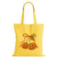 Orange Bow Cotton Tote Bag