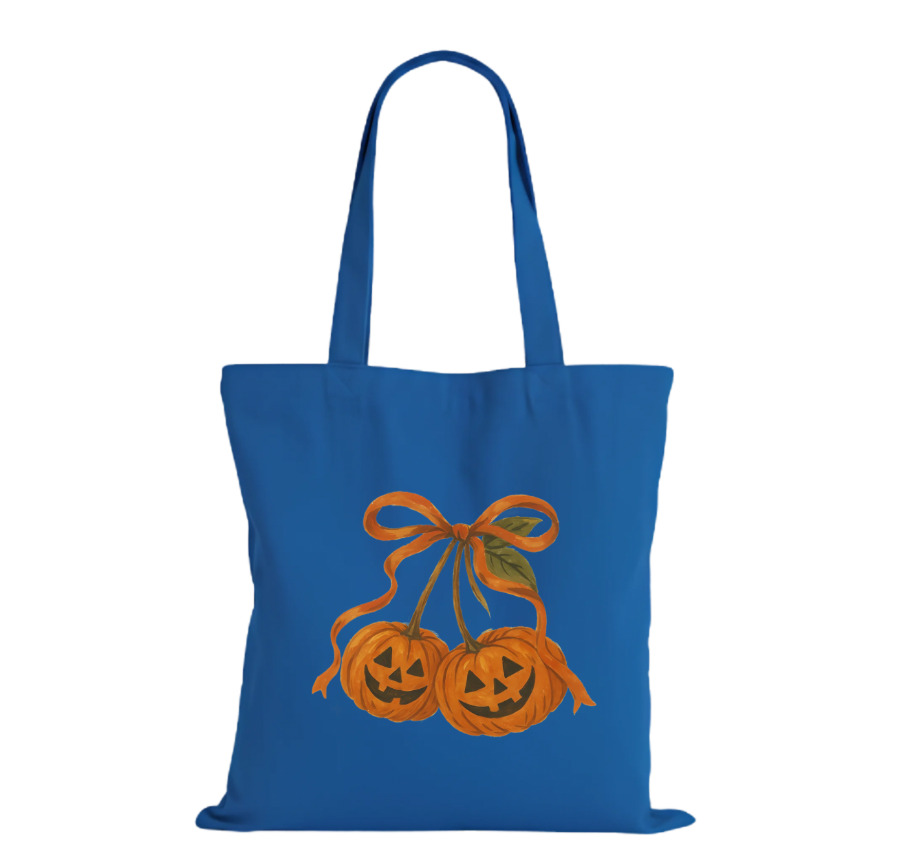 Orange Bow Cotton Tote Bag