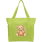Teddy Pumpkin Cotton Tote Bag