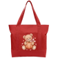 Teddy Pumpkin Cotton Tote Bag