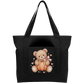 Teddy Pumpkin Cotton Tote Bag