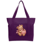 Pink teddy pumpkin Cotton Tote Bag