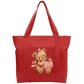 Pink teddy pumpkin Cotton Tote Bag