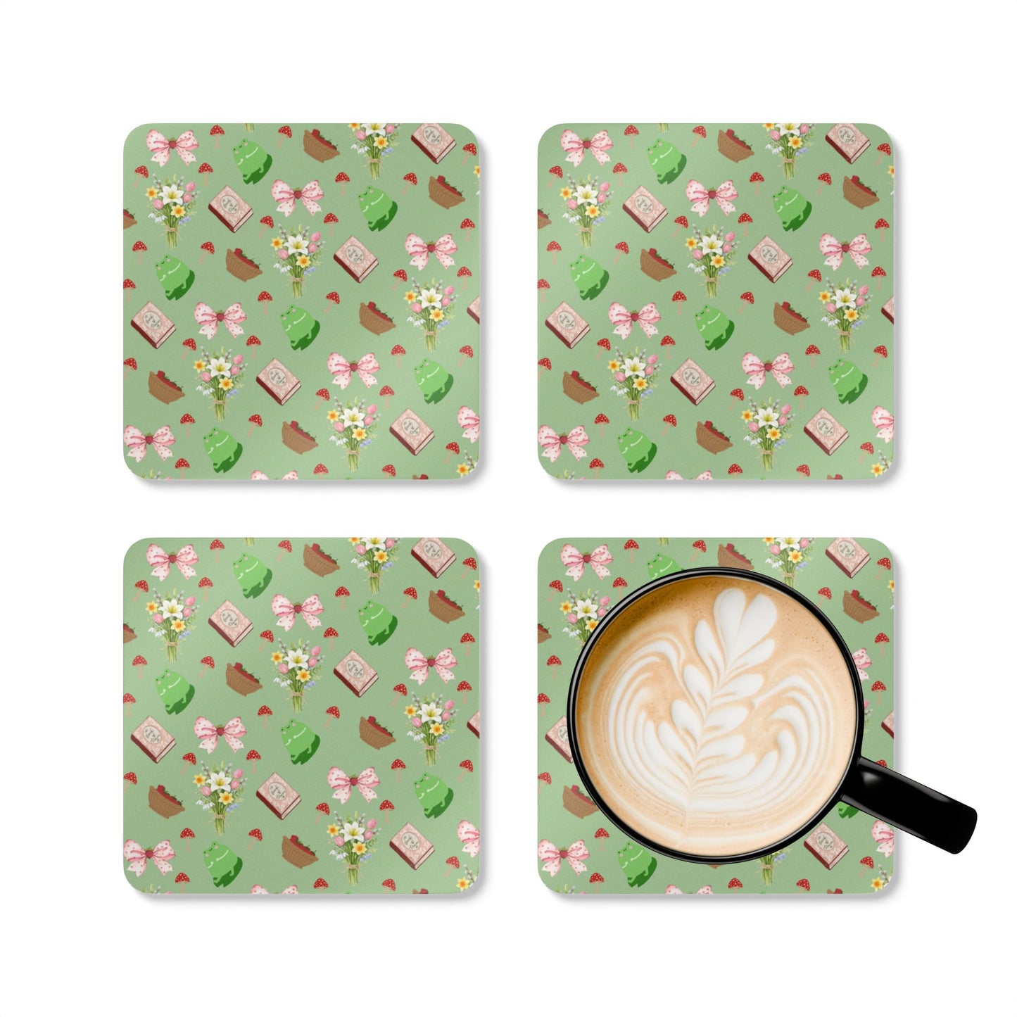 Cottage frog Coasters (2)