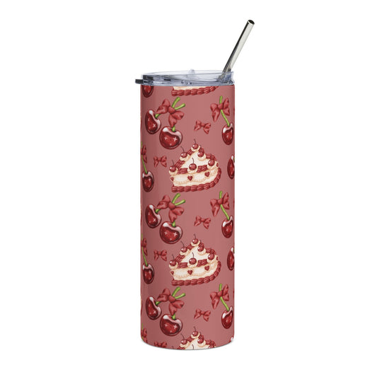 Cherry cake + free straw topper