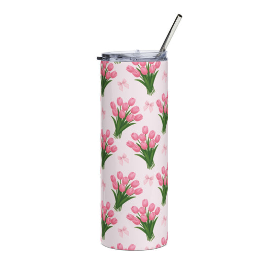 Tulips + free straw topper