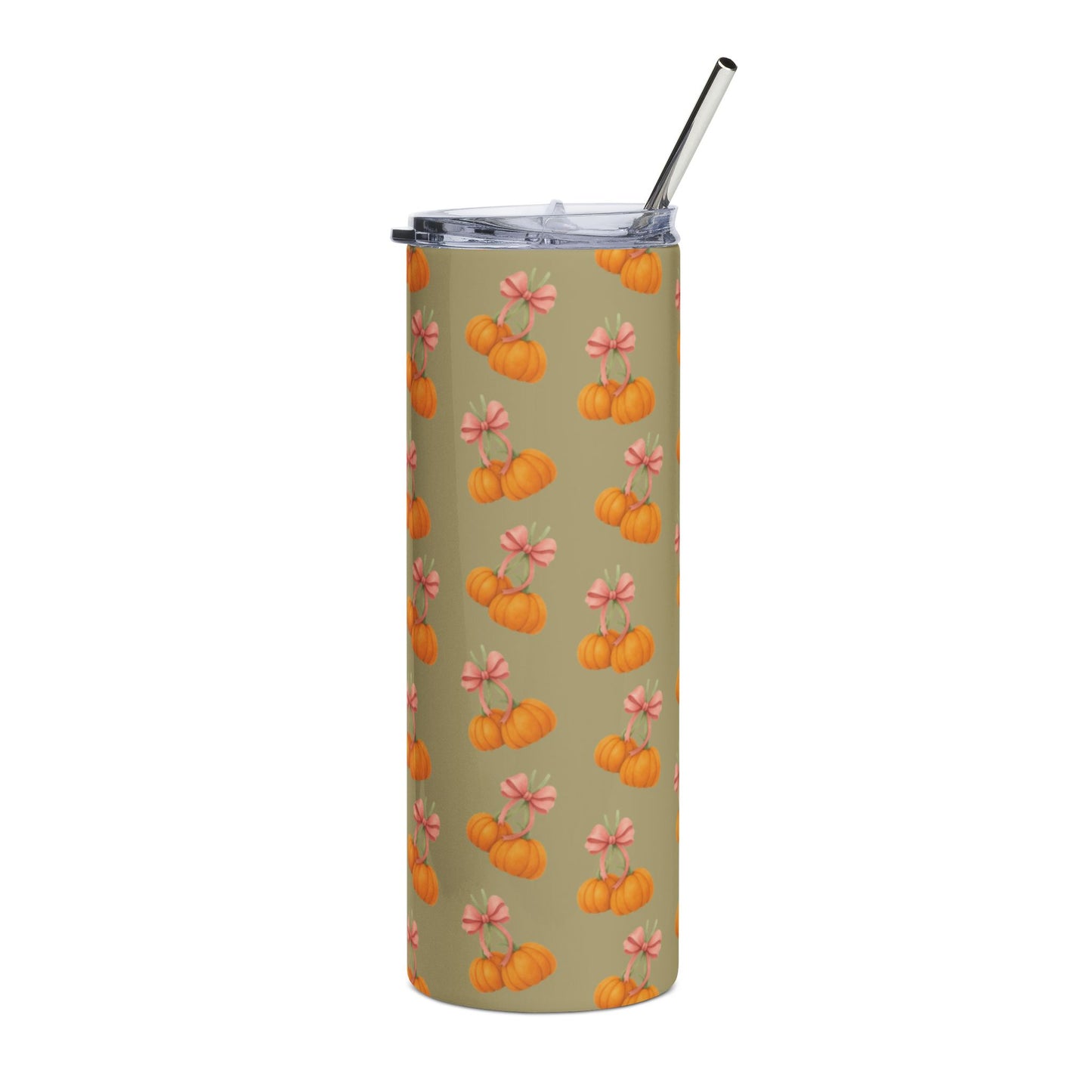 Bow Pumpkin + free straw topper