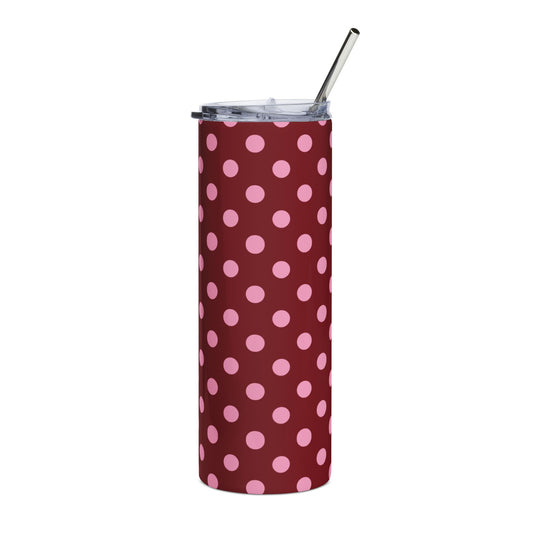 Dots tumbler + free straw topper