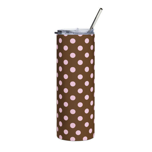 Strawberry coffee tumbler + free straw topper
