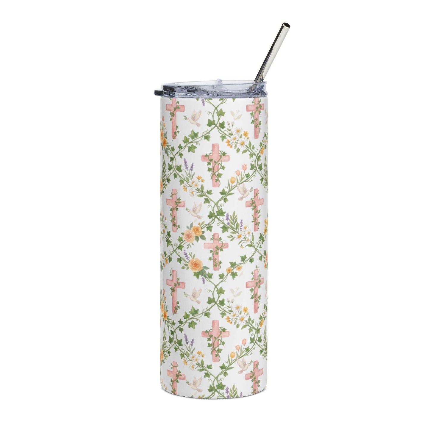 Cross tumbler + free straw topper