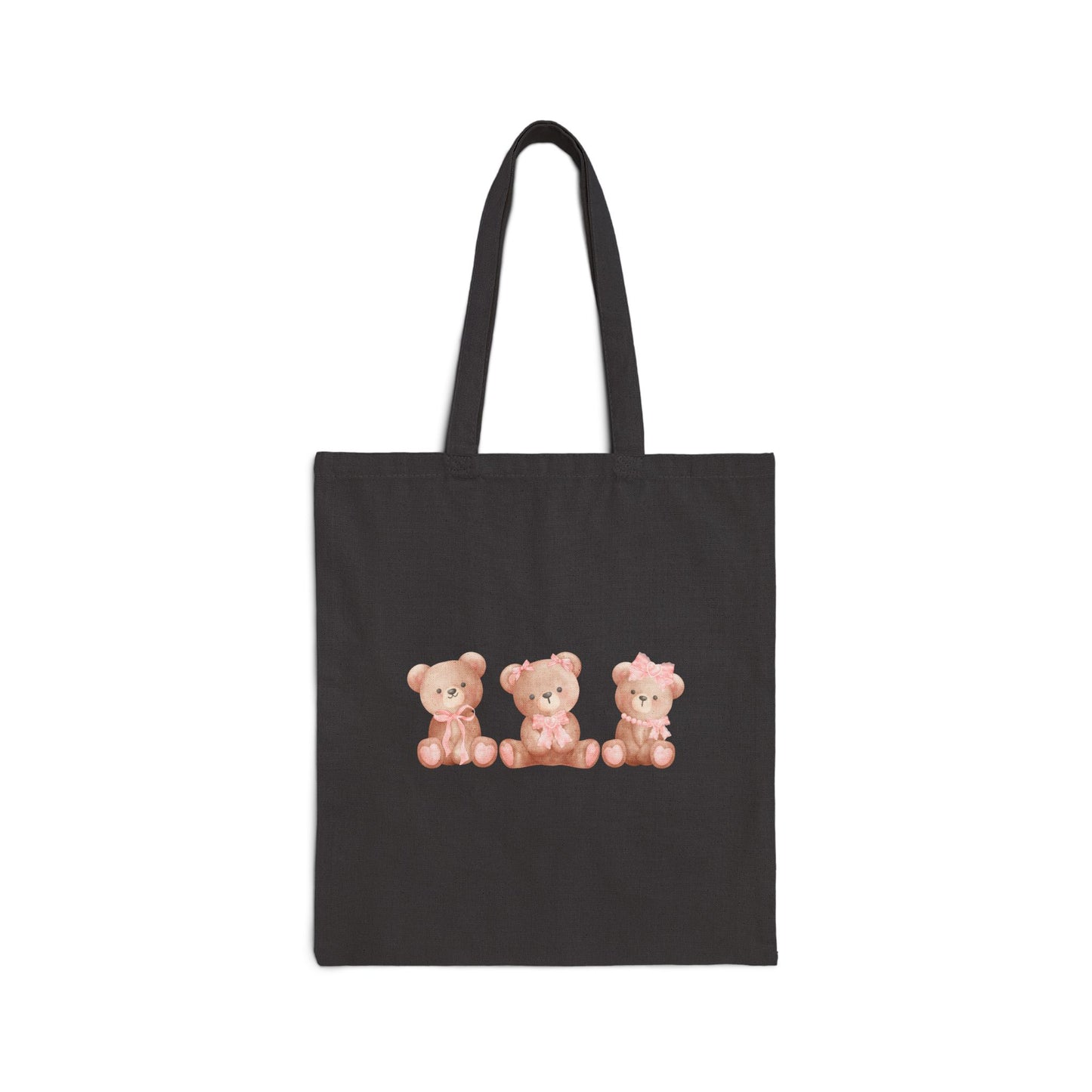 Teddy Bow Cotton Tote Bag