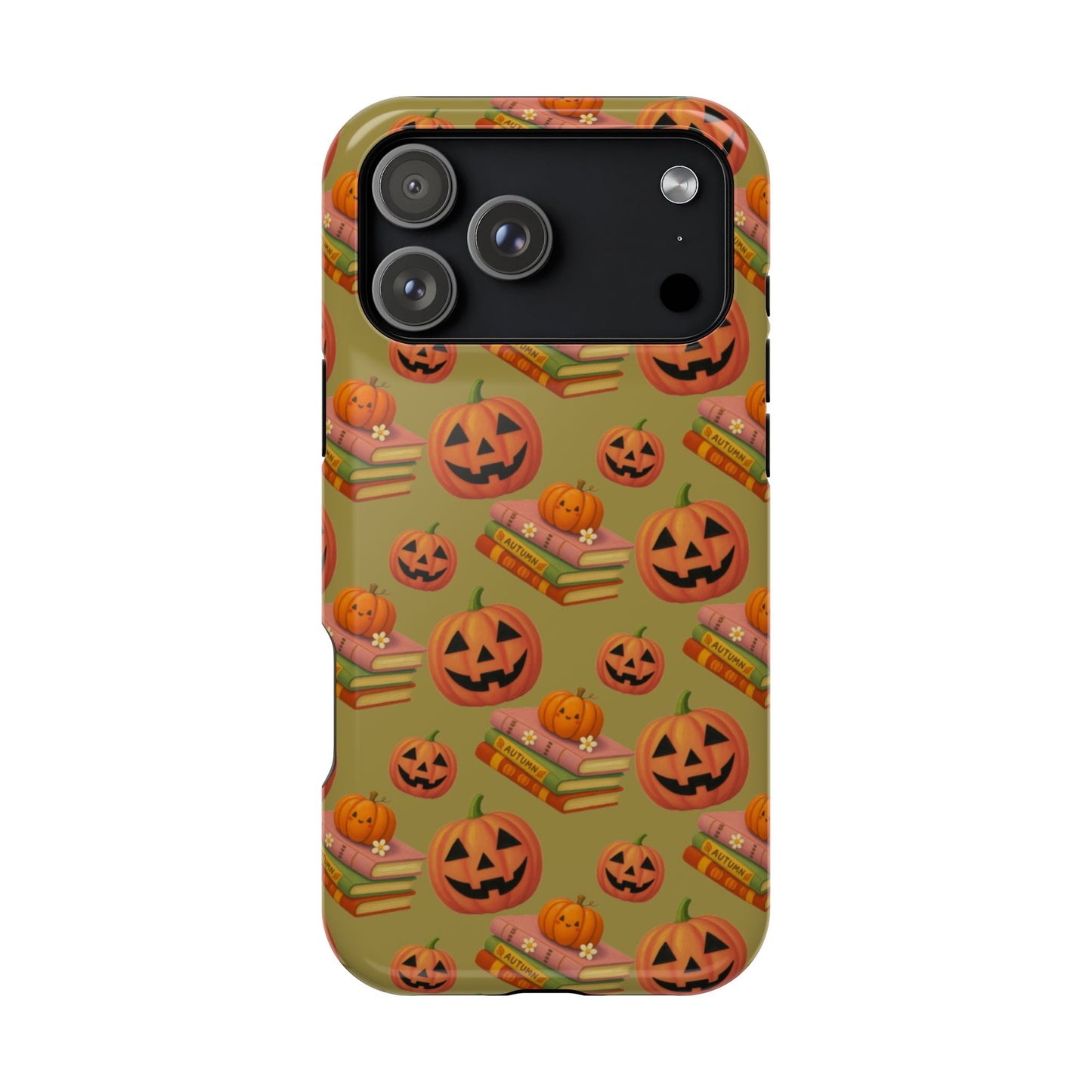 Books and pumpkin Iphone Case