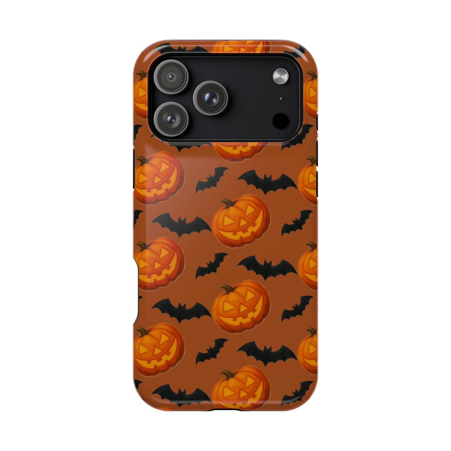 Pumpkin and bats Iphone Case