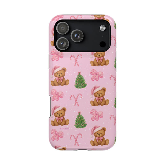 Pink bear Christmas Iphone case