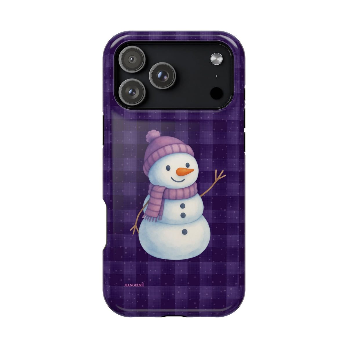 Purple snowman Iphone case