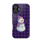 Purple snowman Iphone case