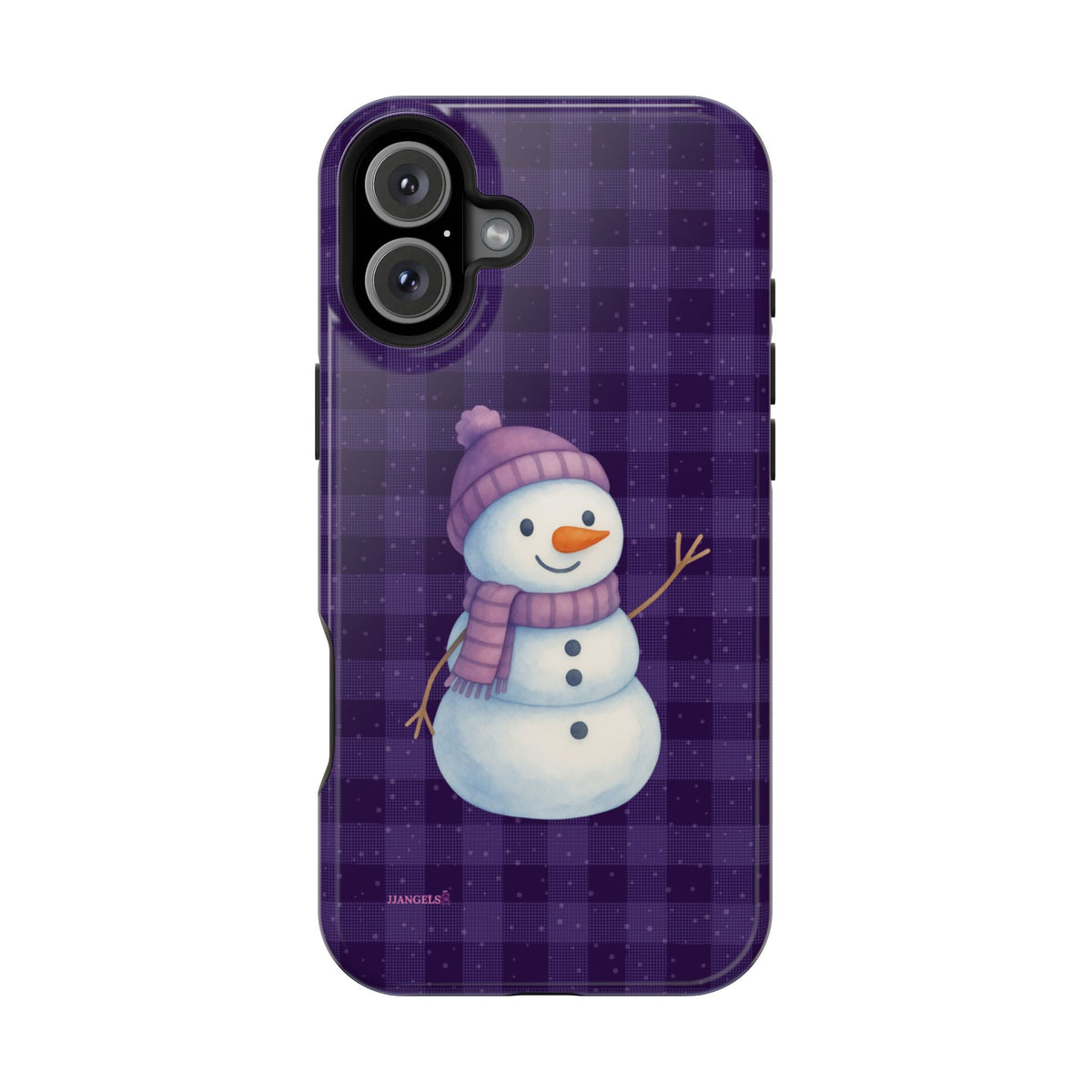 Purple snowman Iphone case