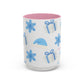 Blue gifts mug