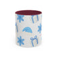 Blue gifts mug