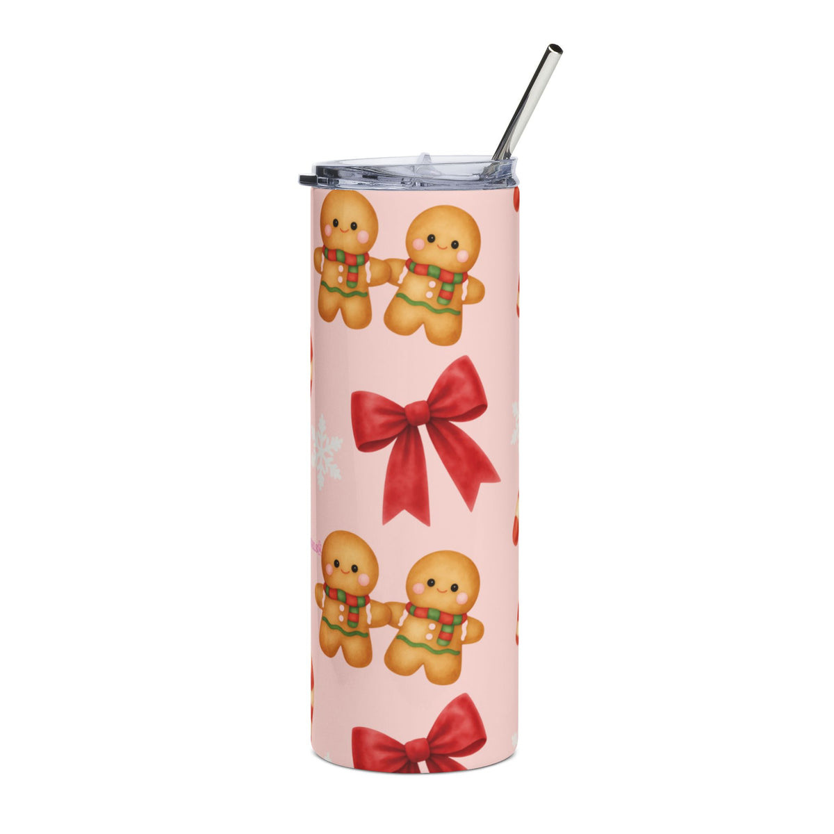 Snow and gingerbread + free straw topper