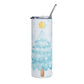 Blue Christmas + free straw topper