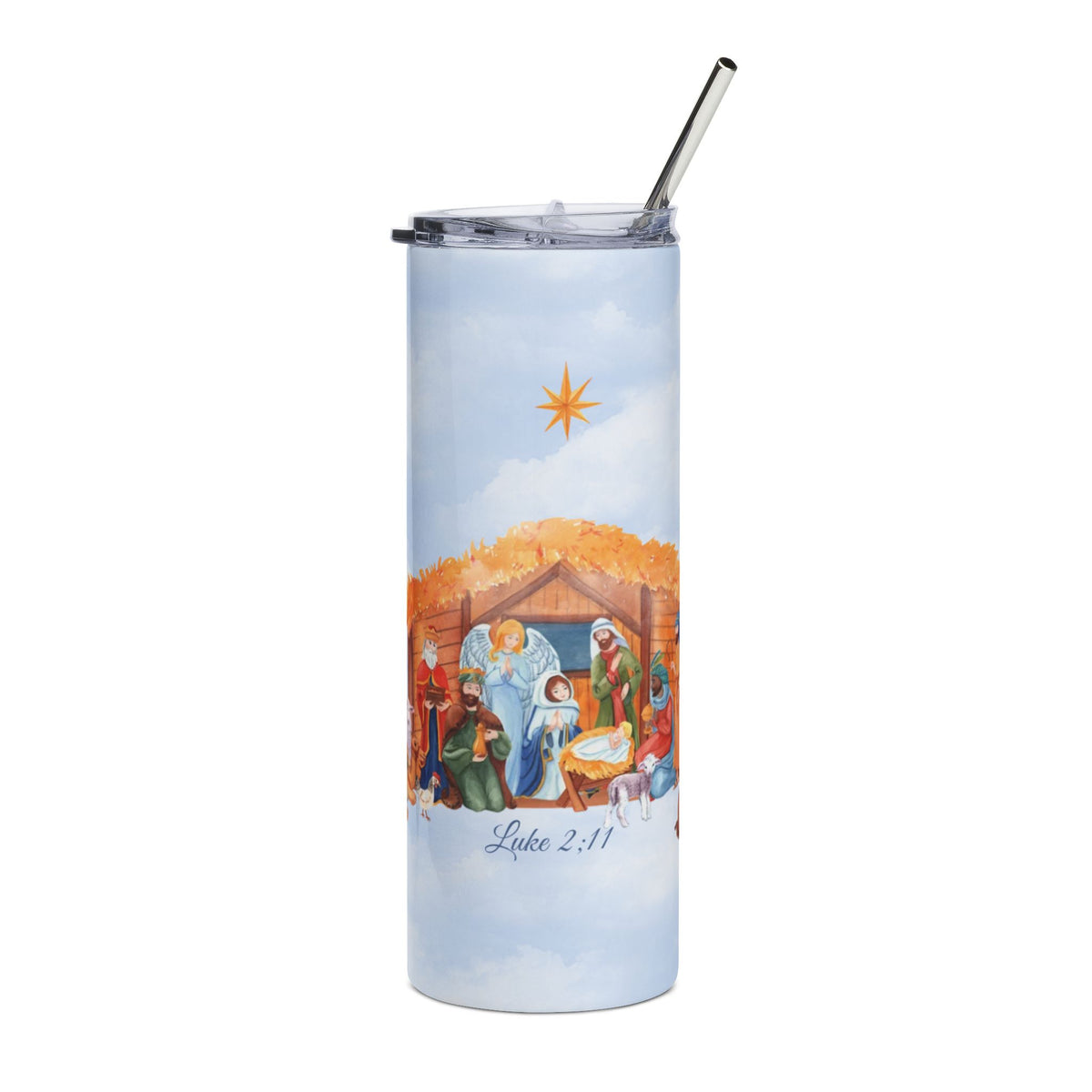 Luke 2:11 + free straw topper