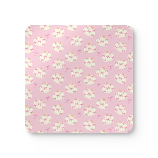 Pink pumpkin Coasters (2)