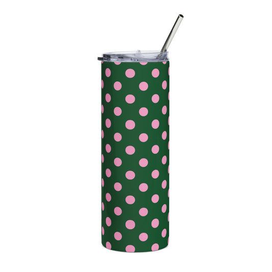 Strawberry matcha tumbler + free straw topper