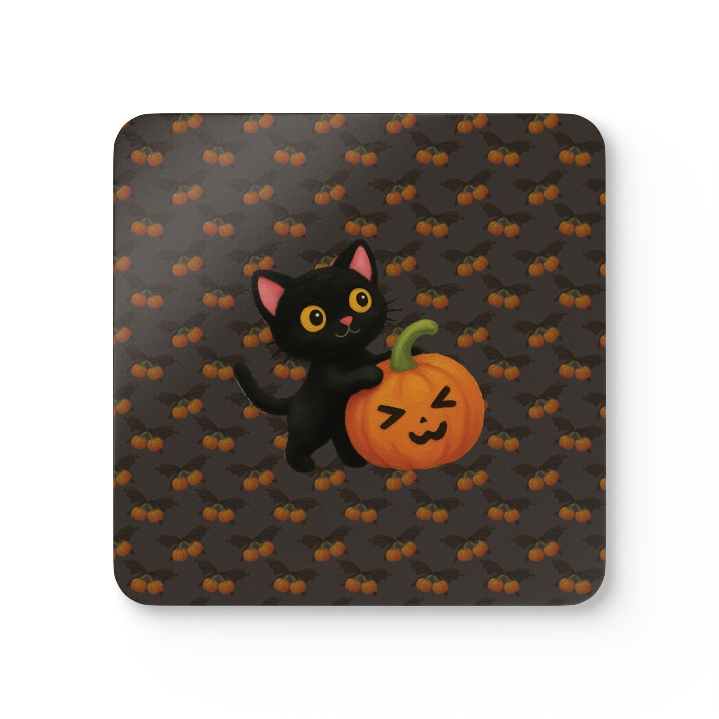 Cat and pumpkin Coasters (2)