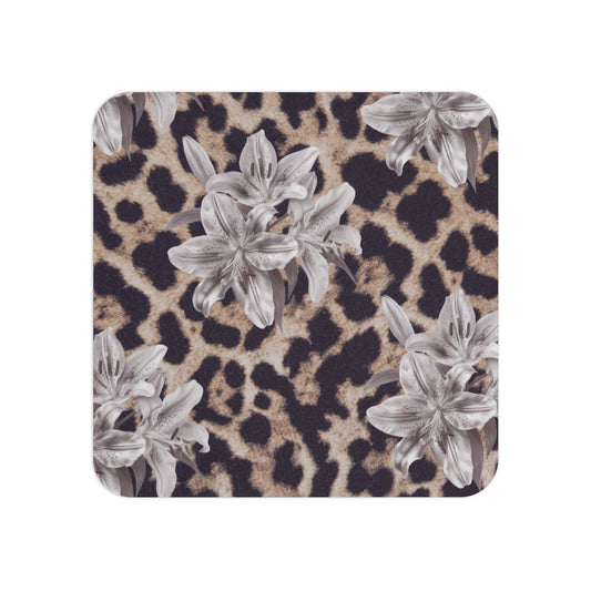 Leopard with Lilies Coasters (2pc)