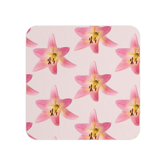 Pink Lilies Coasters (2pc)