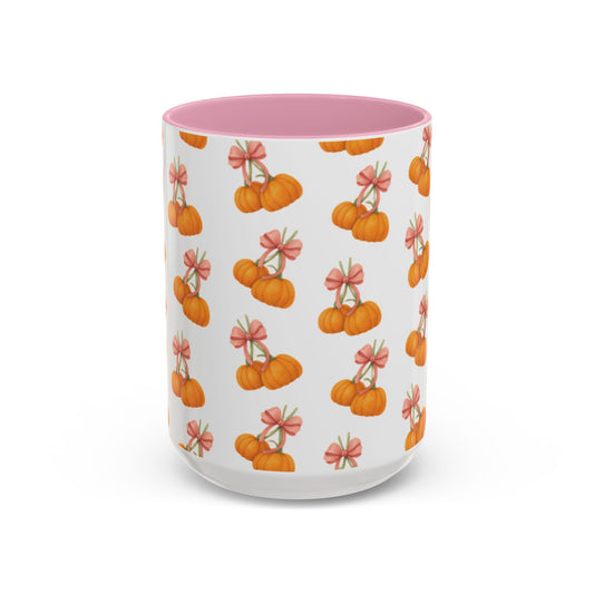 Bow pumpkin mug