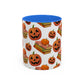 Books and pumpkin mug