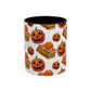 Books and pumpkin mug