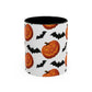 Pumpkin + Bats mug