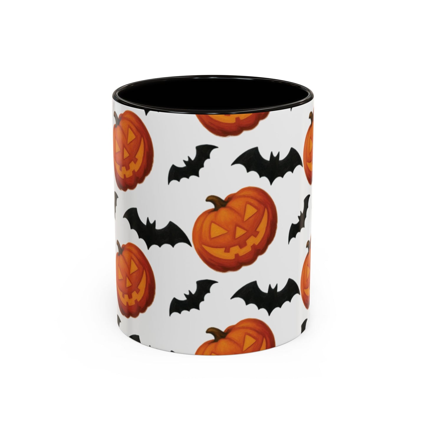 Pumpkin + Bats mug