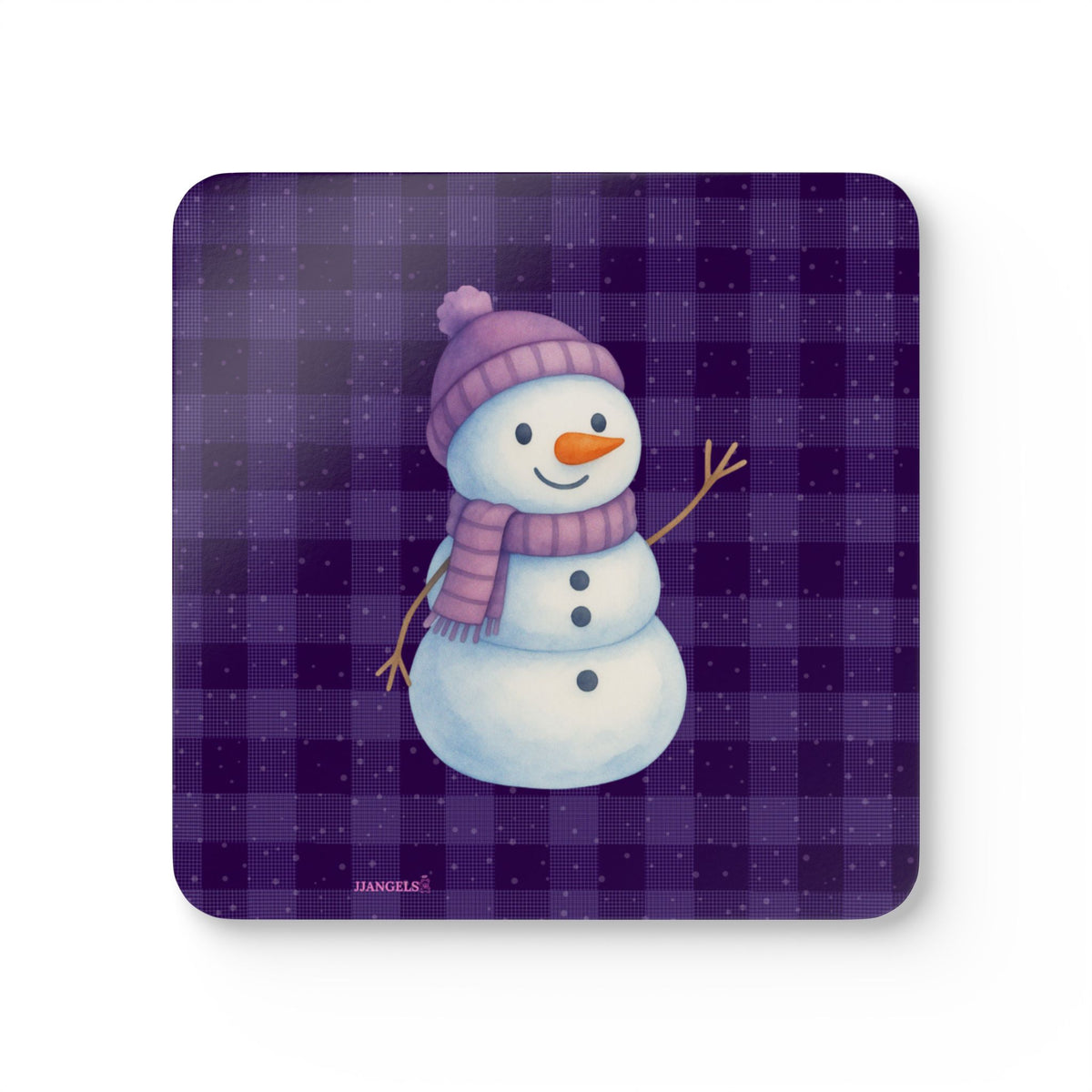 Purple Snowman Coasters (2)