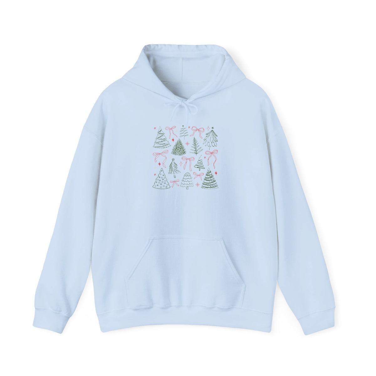 Christmas trees and bows