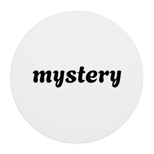 Mystery with a white background Mouse Pad