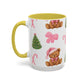 Pink bear Christmas mug