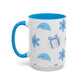 Blue gifts mug