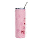 Pink Christmas + free straw topper