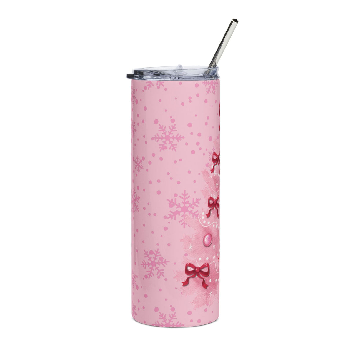 Pink Christmas + free straw topper