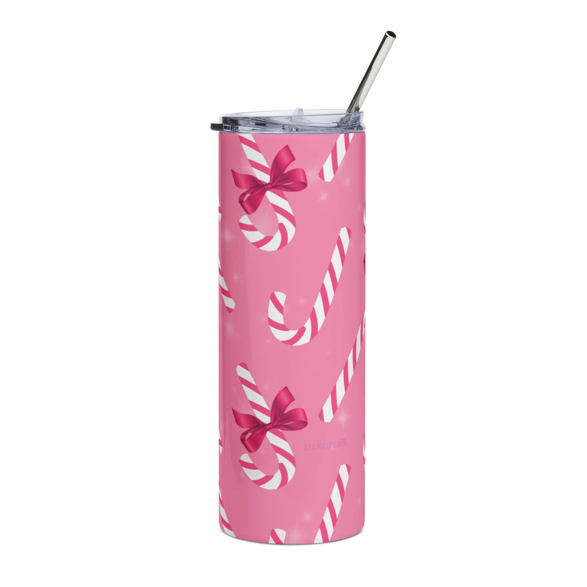 Pink Candy cane + free straw topper