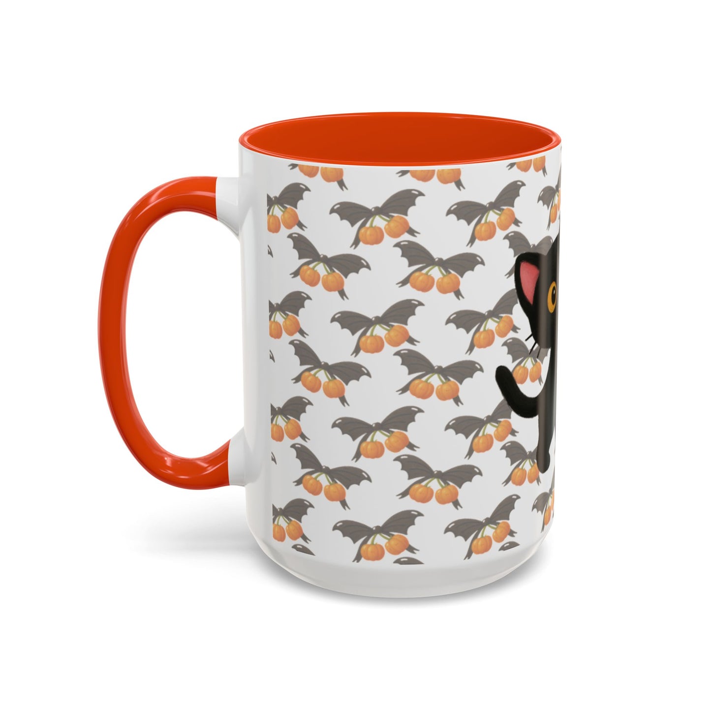 Cat and pumpkin mug