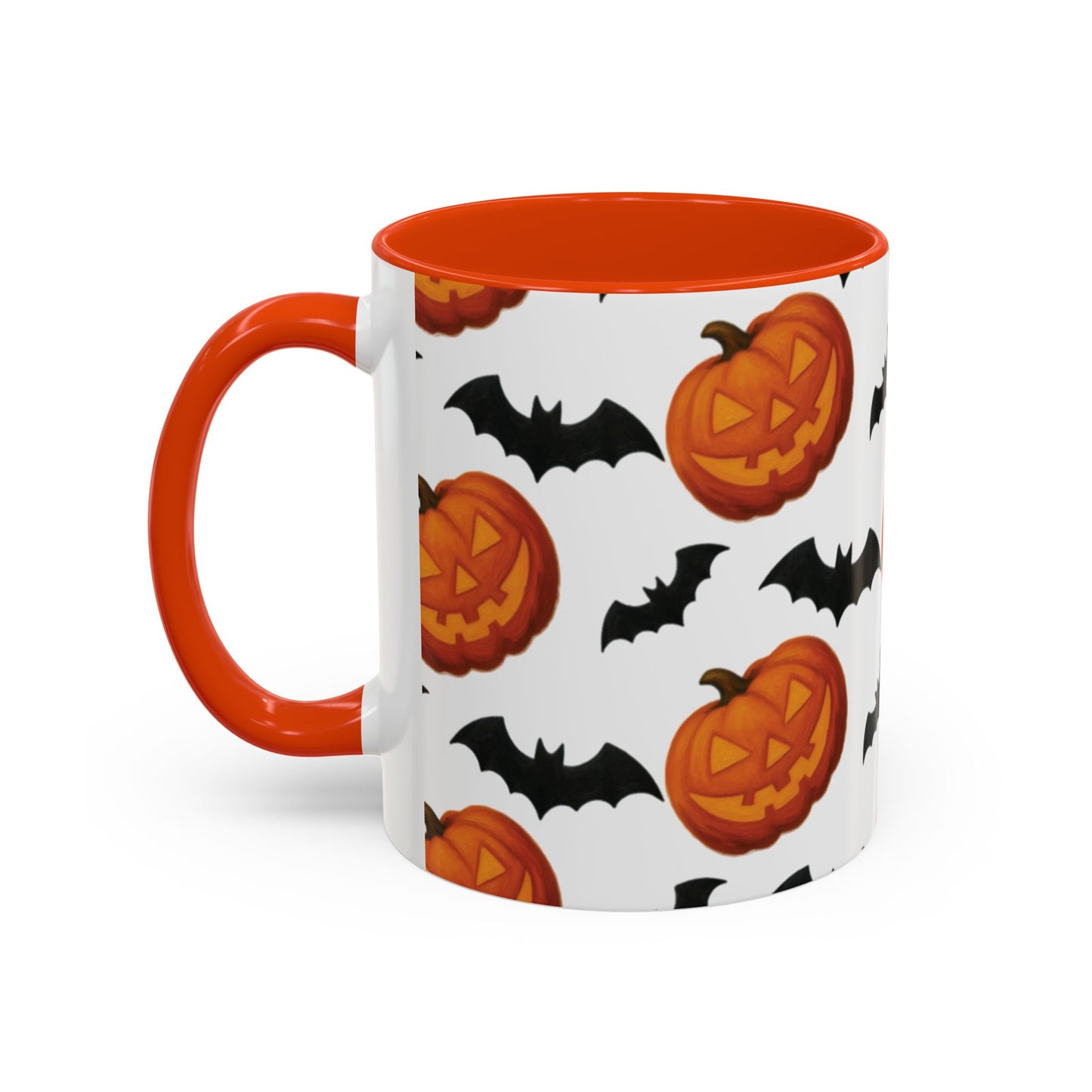 Pumpkin + Bats mug