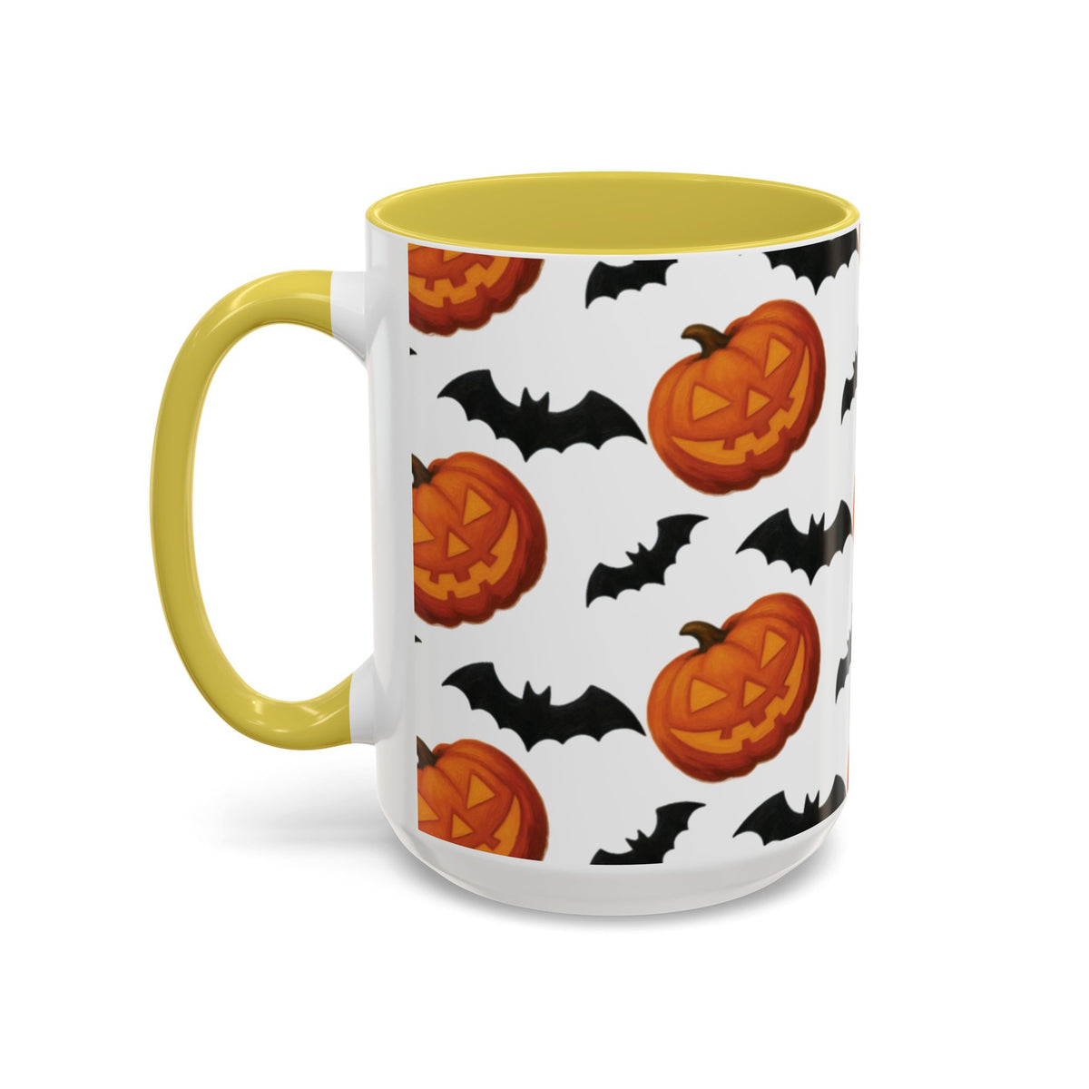 Pumpkin + Bats mug