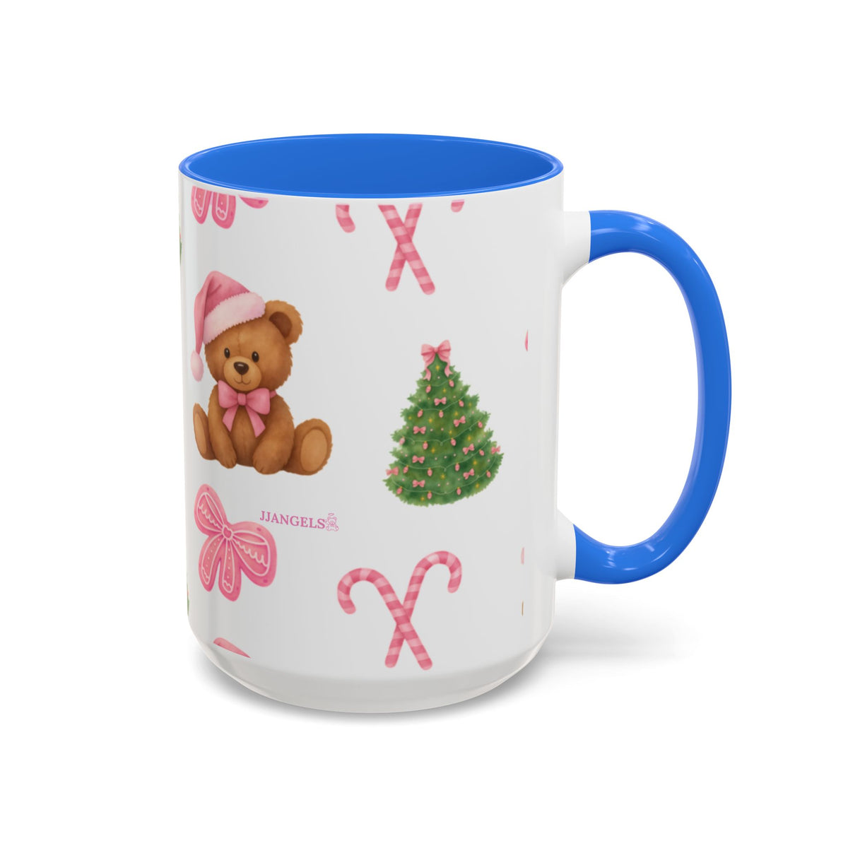 Pink bear Christmas mug