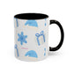 Blue gifts mug